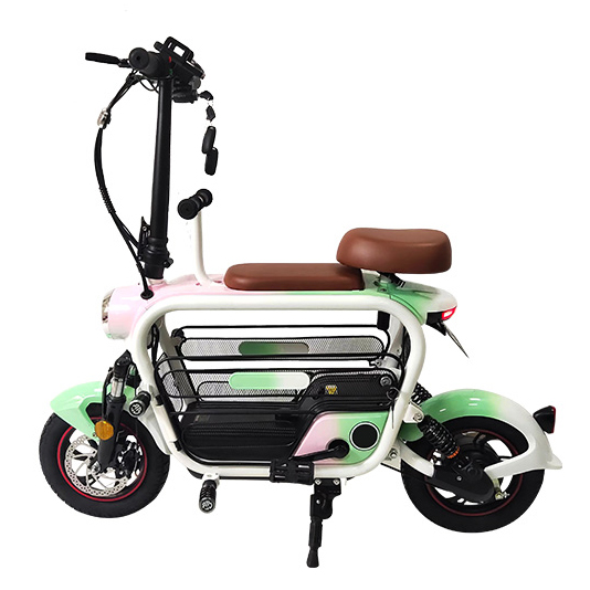 सायकलमिक्स इलेक्ट्रिक मोपेड XJY तपशीलाचा रंग हळूहळू हिरवा आहे