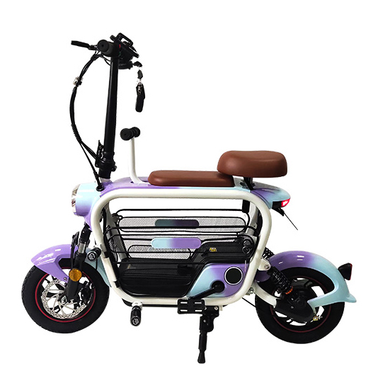 Ang Cyclemix Electric Moped XJY Detalye nga Kolor nga Hinay-hinay nga Purple