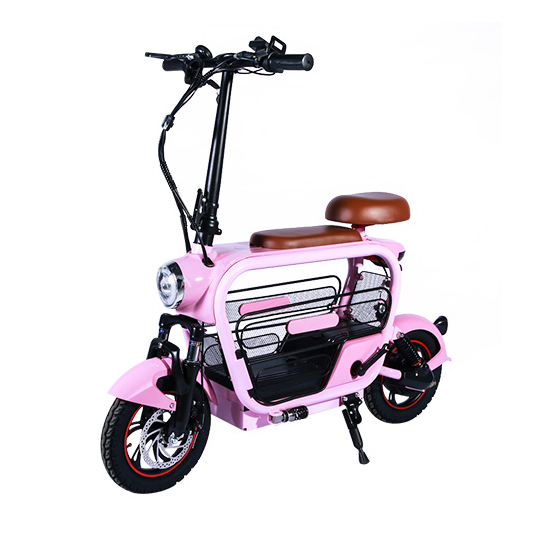 Mion-fhiosrachadh Cyclemix Electric Moped XJY Dath pinc