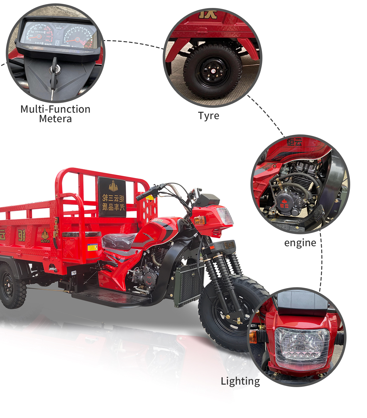 Cyclemix Motoriséierter Tricycle Produkt JY200ZH-2 Detailer 2
