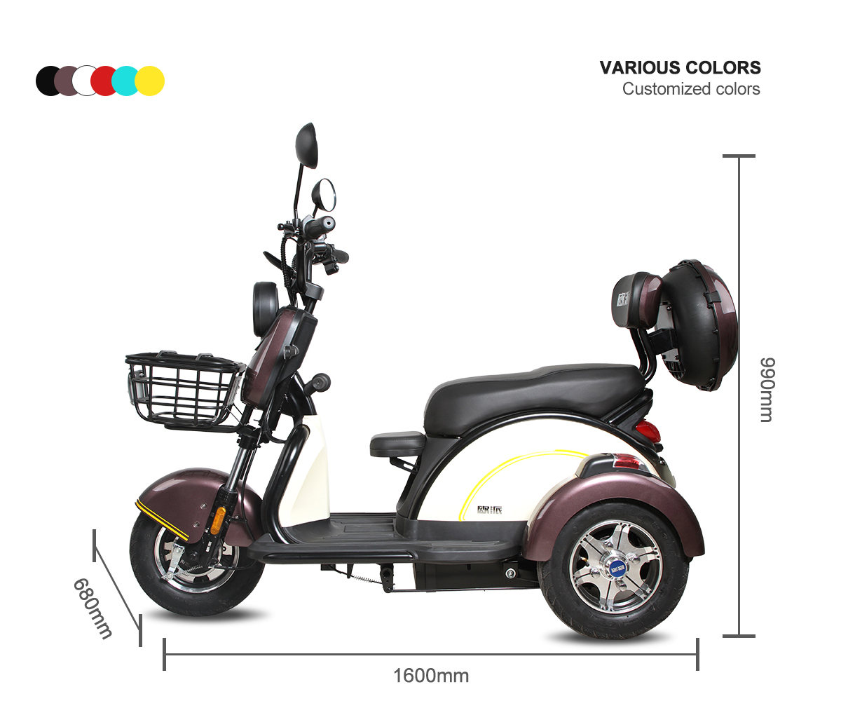 Cyclemix Ürünü Elektrikli Üç Tekerlekli Bisiklet JKC2 Detaylar 3