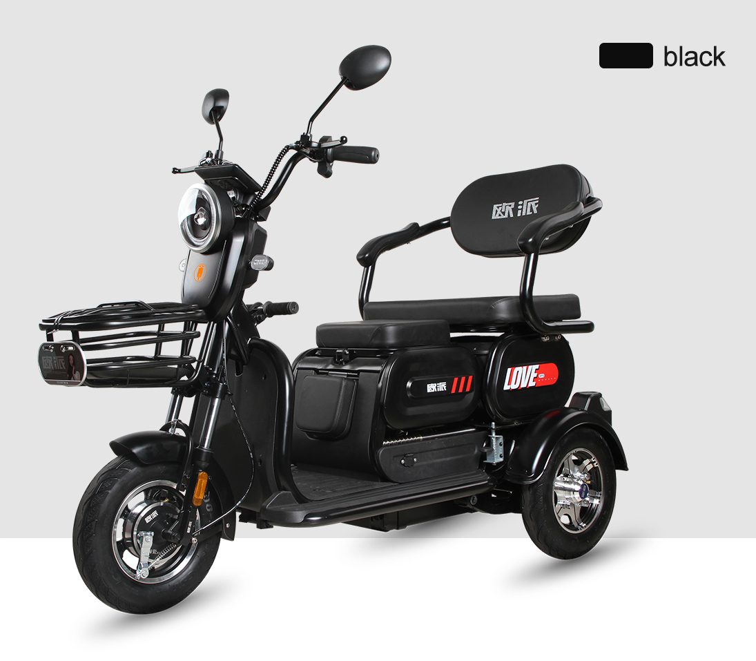 Cyclemix Producto Triciclo Eléctrico X5 Detalles Color Negro