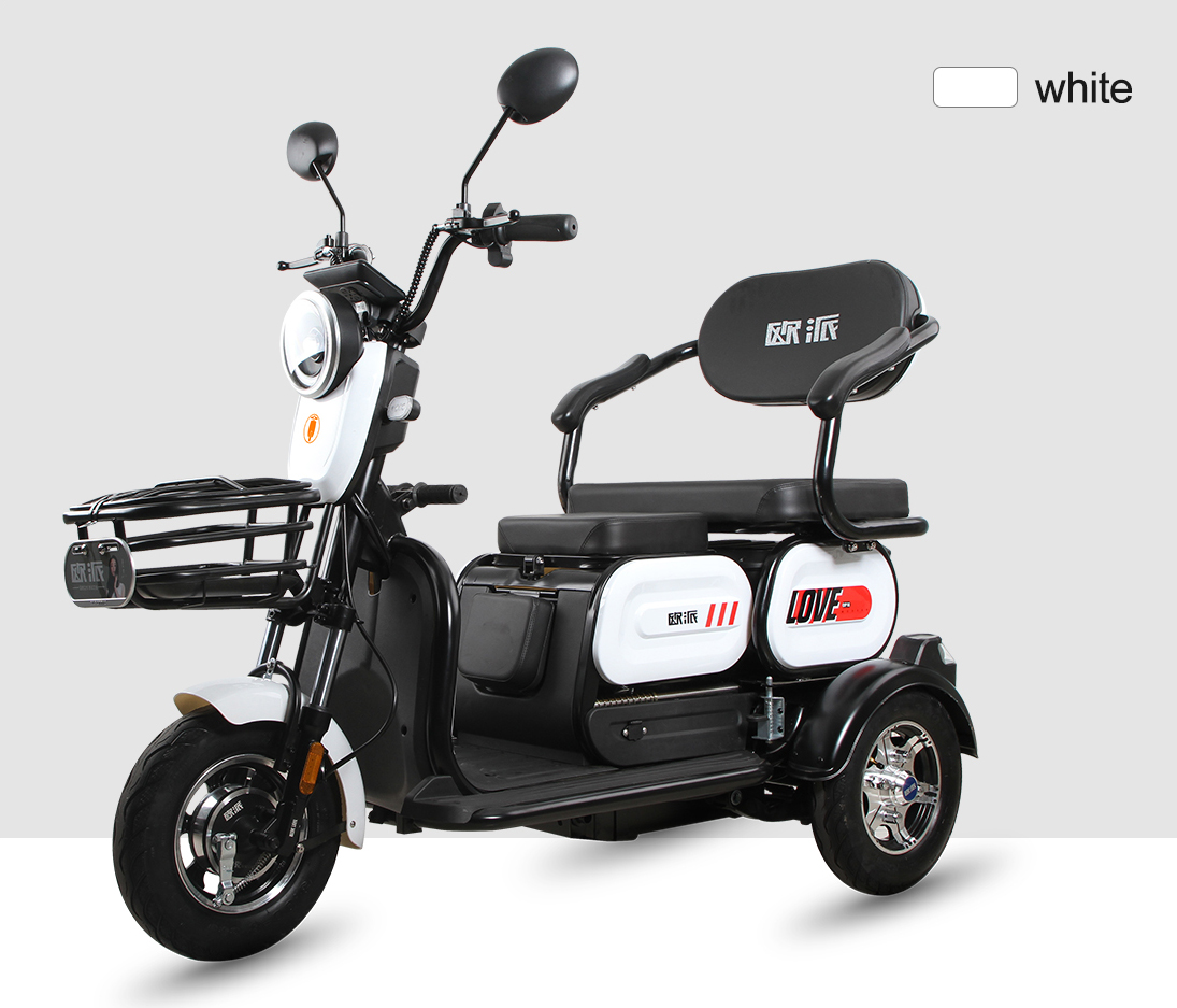 Cyclemix 제품 전기 세발자전거 X5 상세정보 색상 흰색
