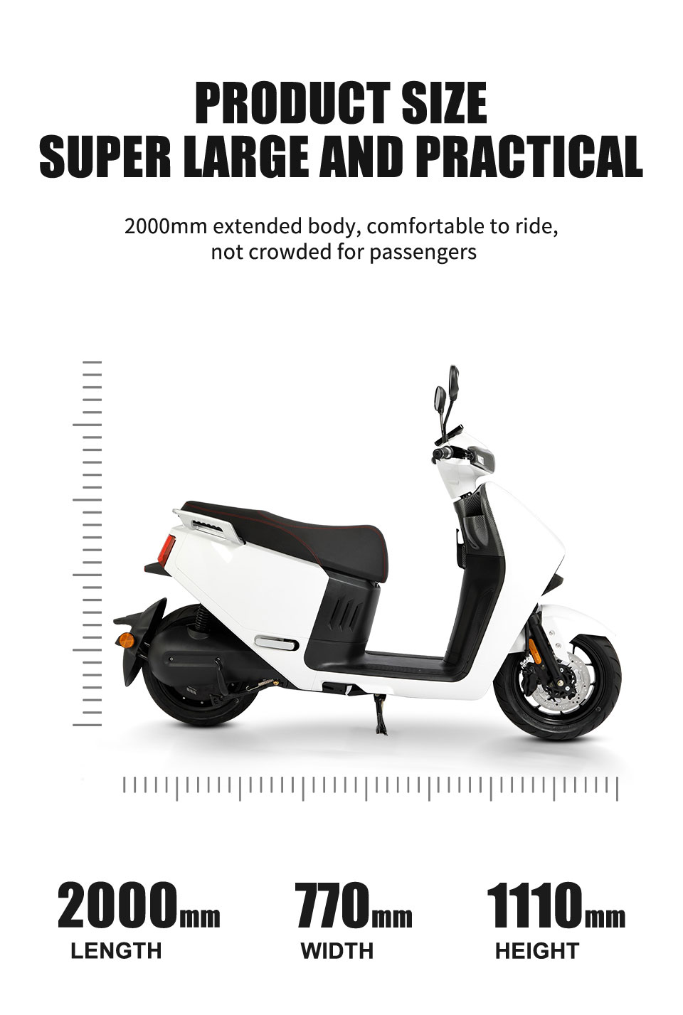 Elektrický moped GOGOPLUS 2000W 72V 50Ah 45kmh Podrobnosti08