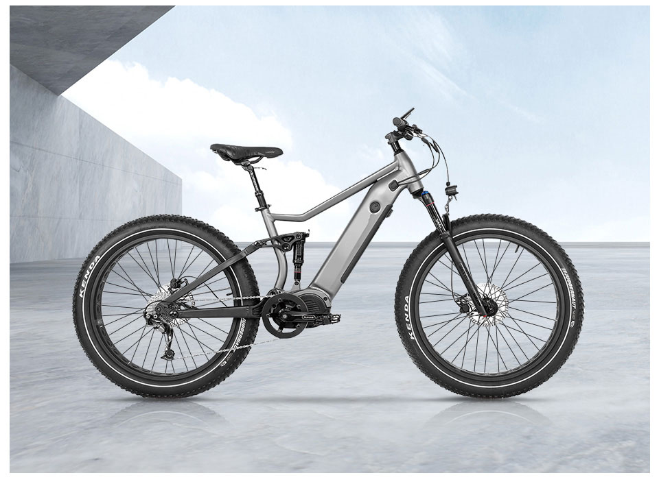 Detalle de bicicleta eléctrica con batería de litio JG-TR01 750W 48V 12.8Ah17.5Ah 45KmH06