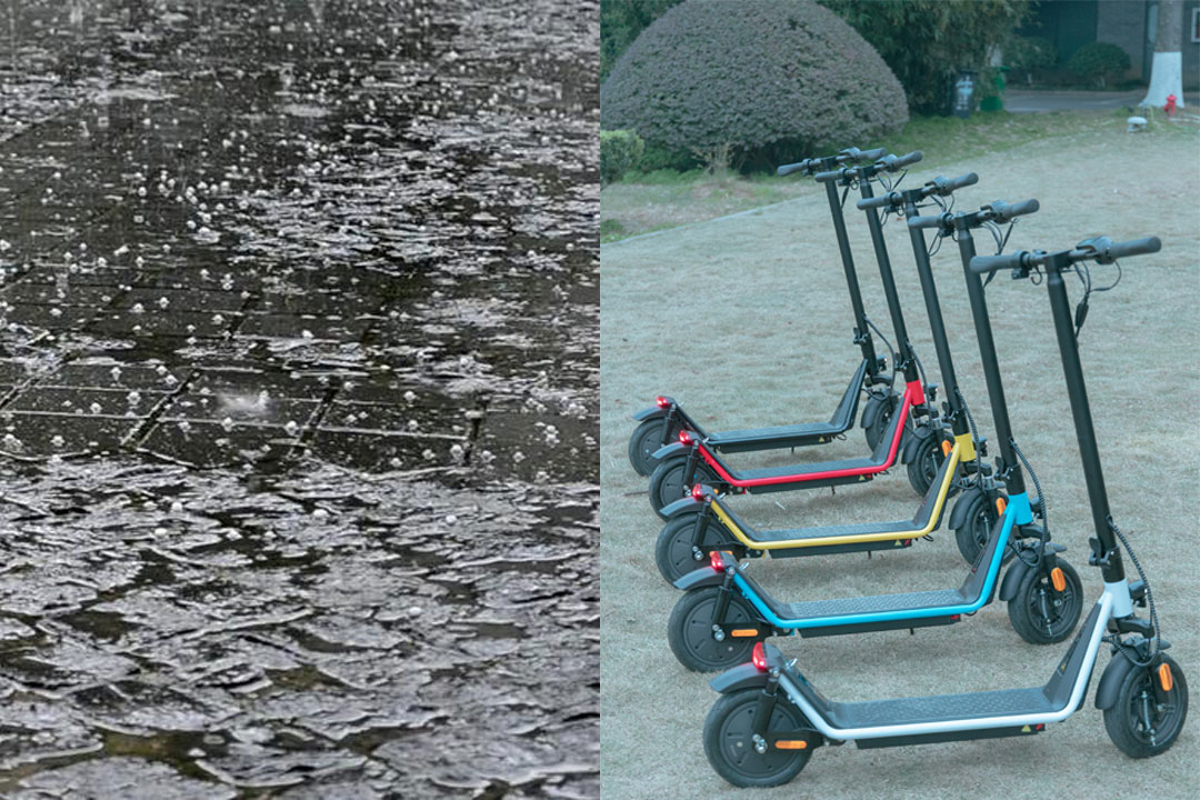 Andando en liberdade en scooters eléctricos e navegando en días de choiva - Cyclemix