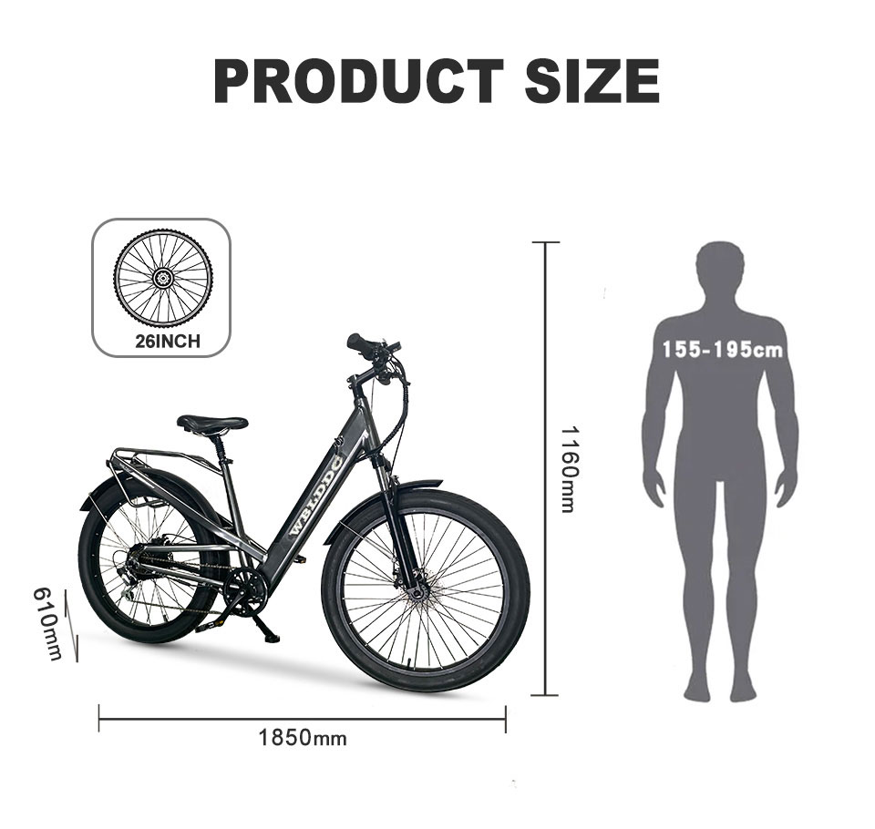 1908 500W 48V 10.4Ah14Ah 35kmh Lithium Battery Electric Bike Detail04