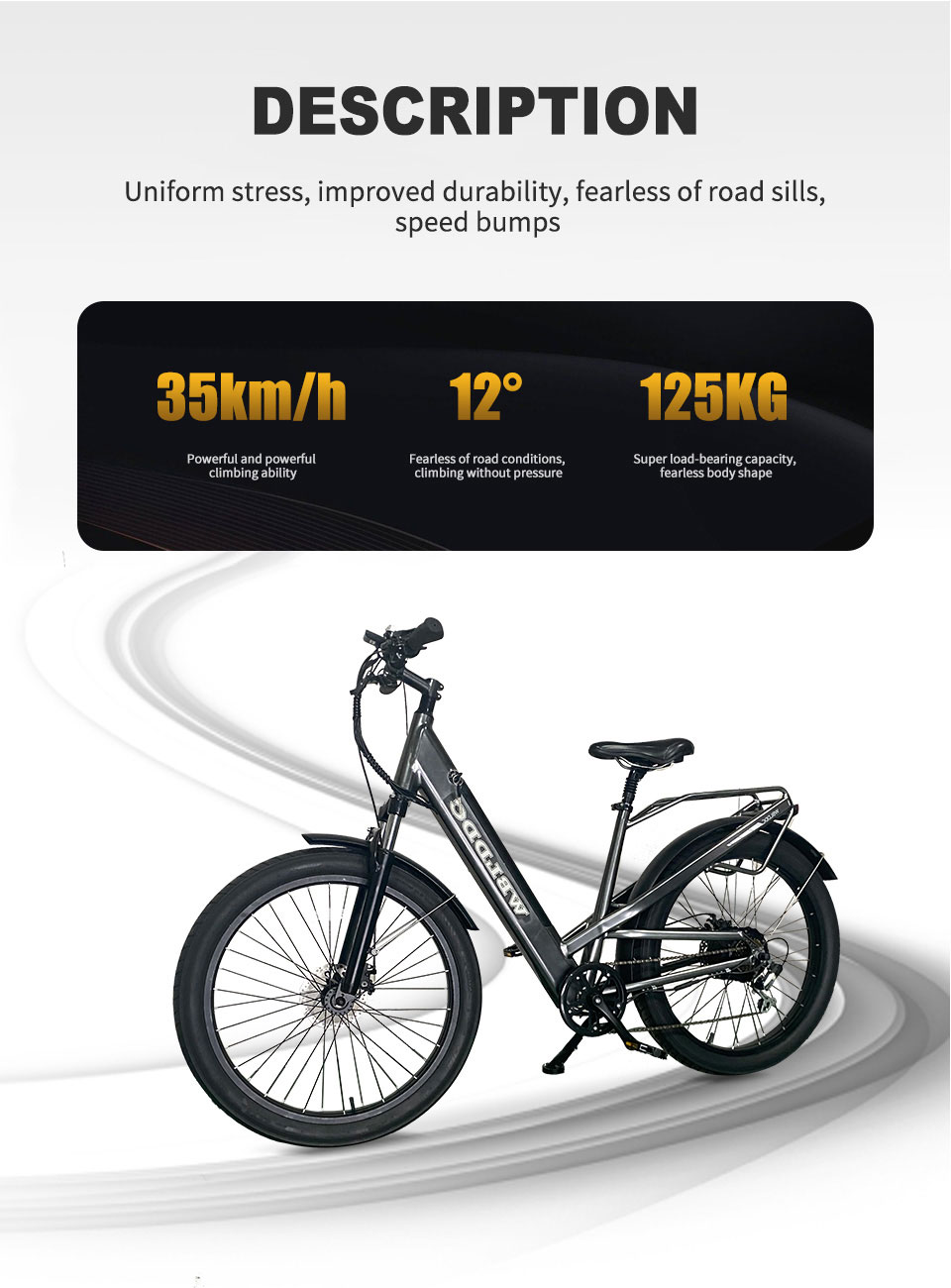 1908 500W 48V 10.4Ah14Ah 35kmh Lithium Battery Electric Bike Detail05