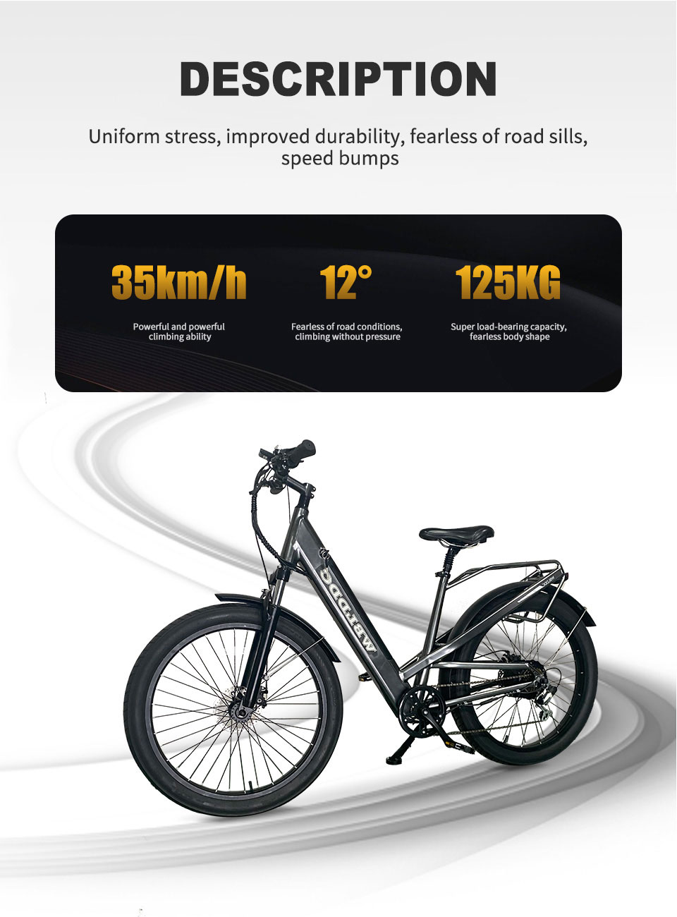 1908 500W 48V 10.4AH14AH 35kmh លីចូមថ្មលំអិតអំពីការជិះកង់អគ្គិសនី 08