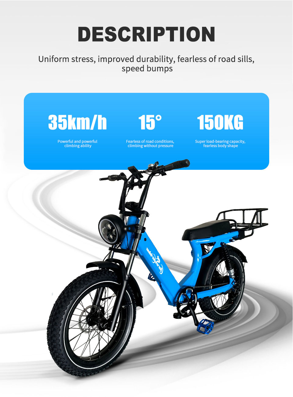 2205 350W-1000W 48V 13Ah14Ah 35kmh Lithium Battery Electric Bike Detail05