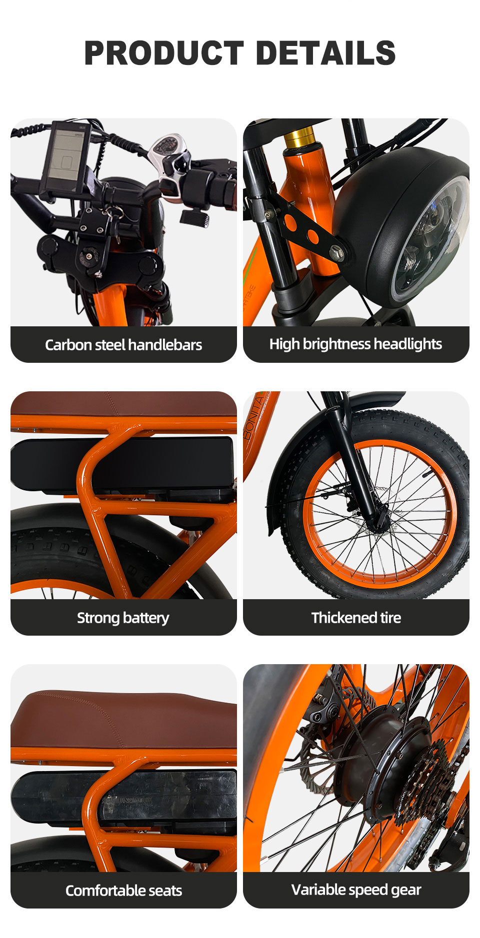 2207 350W 48v 10.4H14ah 38kmh Lincium Baterei Baterei Bike Detail10