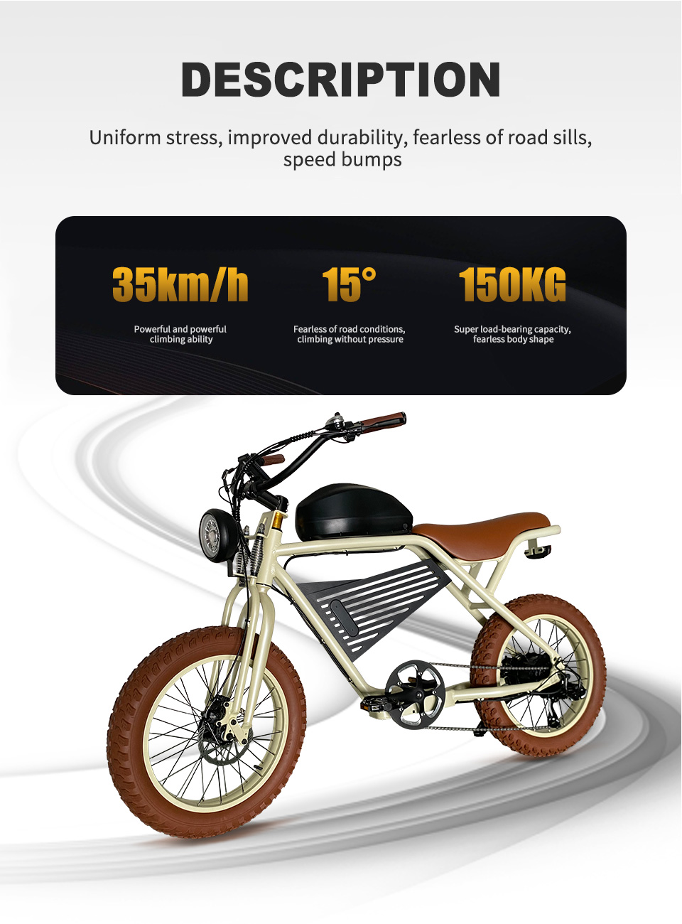 2211 350W-1000W 48V 16Ah19.2Ah 35kmh Lithium Battery Electric Bike Detail05