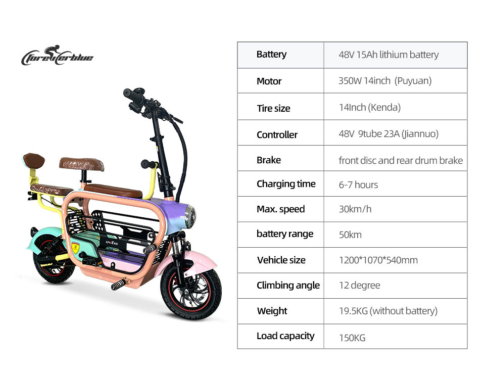 2303 350W 48V 15Ah 30kmh Lithium Battery Electric Bike Detail02