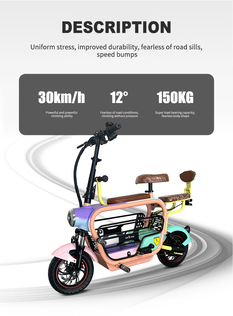 2303 350W 48V 15Ah 30kmh Lithium Battery Electric Bike Detail05