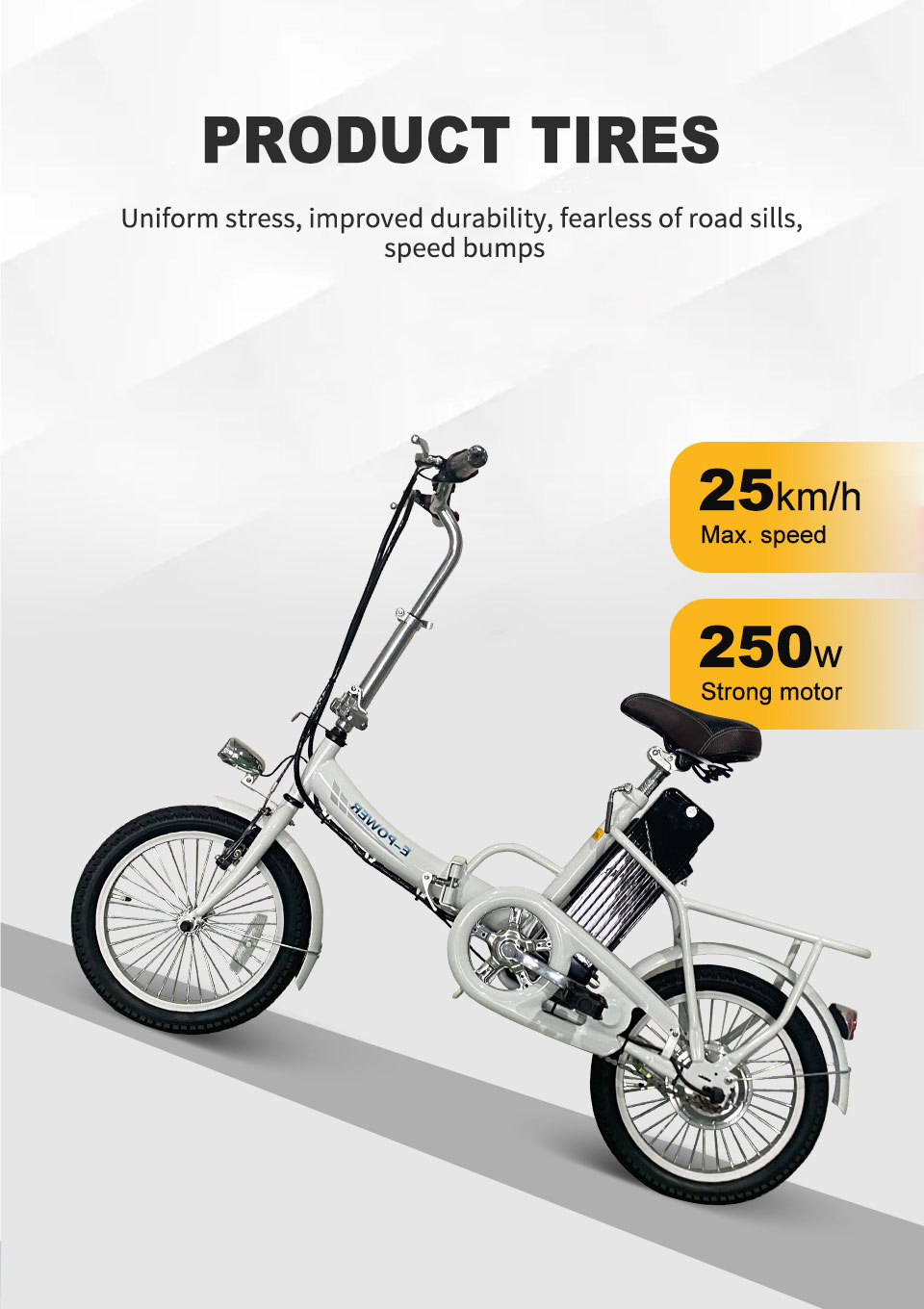 308-5 250W 24V 12Ah 25kmh Lithium Battery Electric Bike Detail08