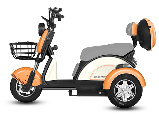 Cyclemix Product Electric Tricycle JKC2 Details Color Vigorous Orange