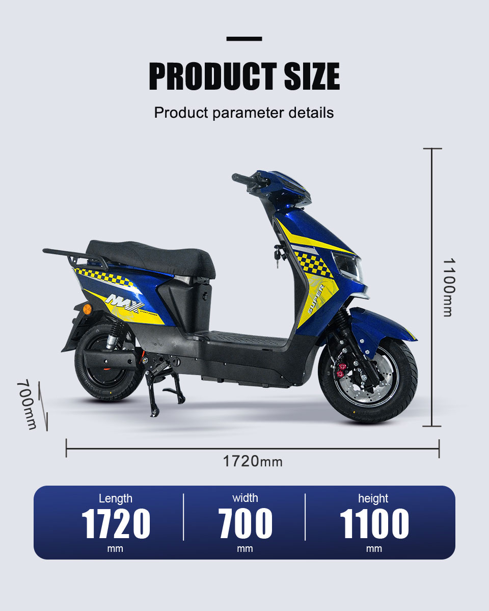 Electric Moped H8 800W 48V60V72V 20Ah 45kmh Details02