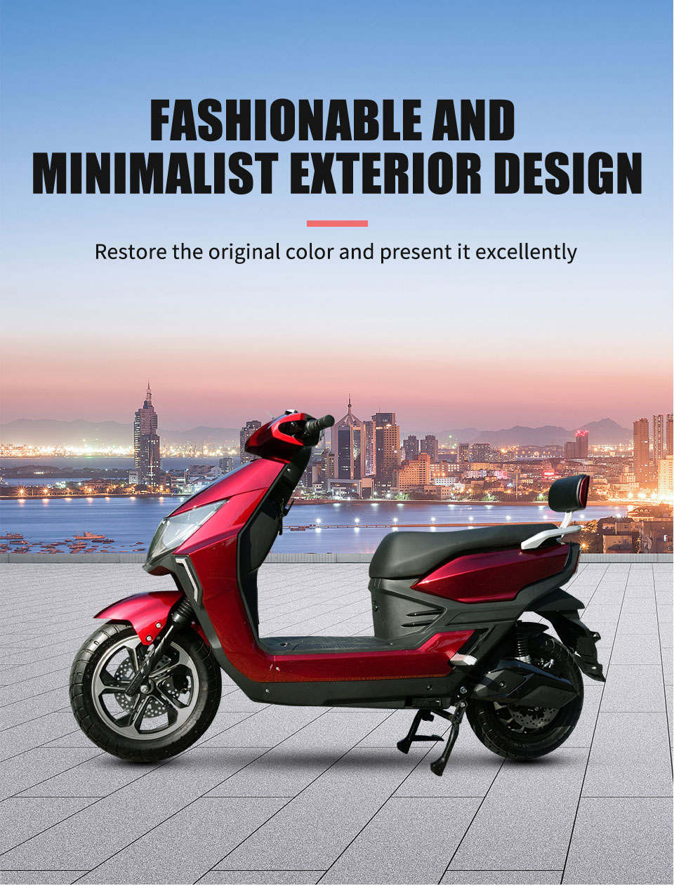 Electric Moped Y-04 1200W 72V 20Ah 58kmh Details05