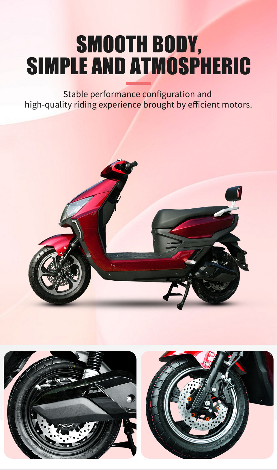 Electric Moped Y-04 1200W 72V 20Ah 58kmh Details06