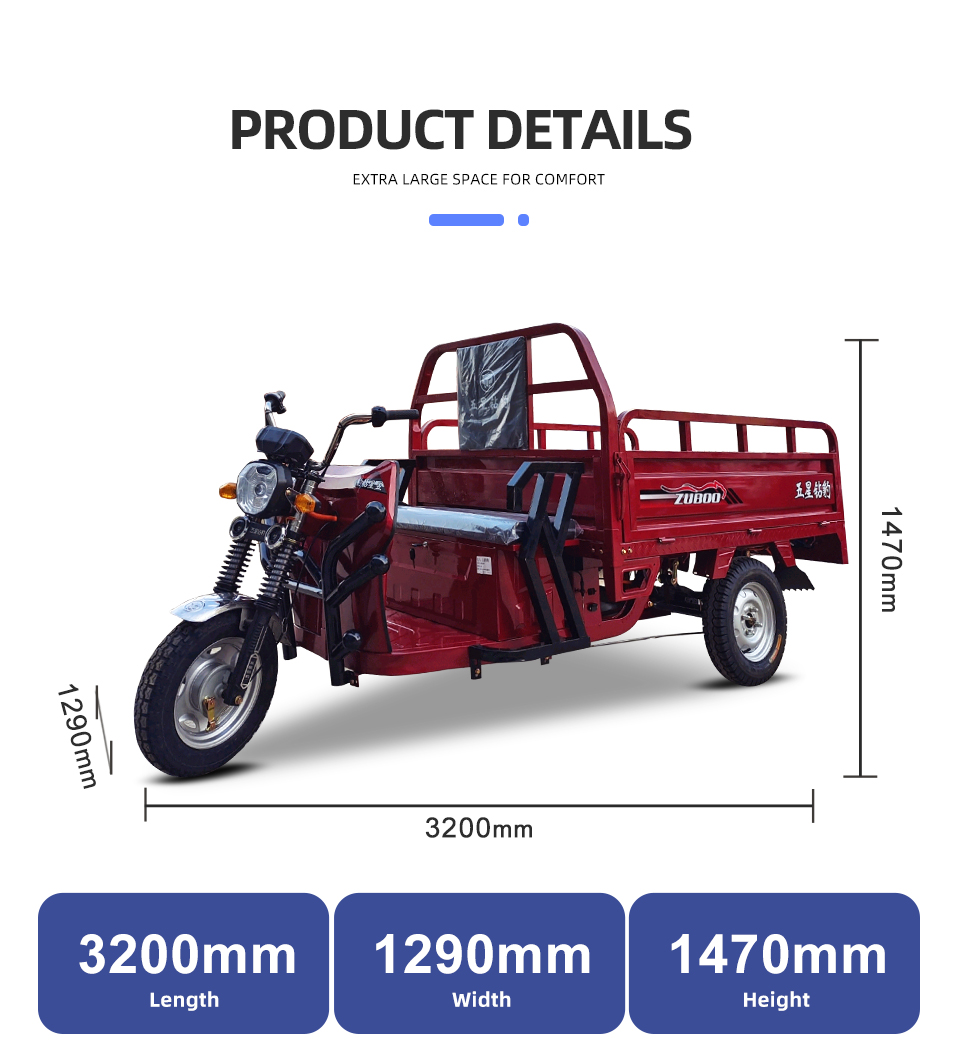 Fb1813 1200w 60v 72v 58ah 38km / hara Tricycle Listrik Baterei