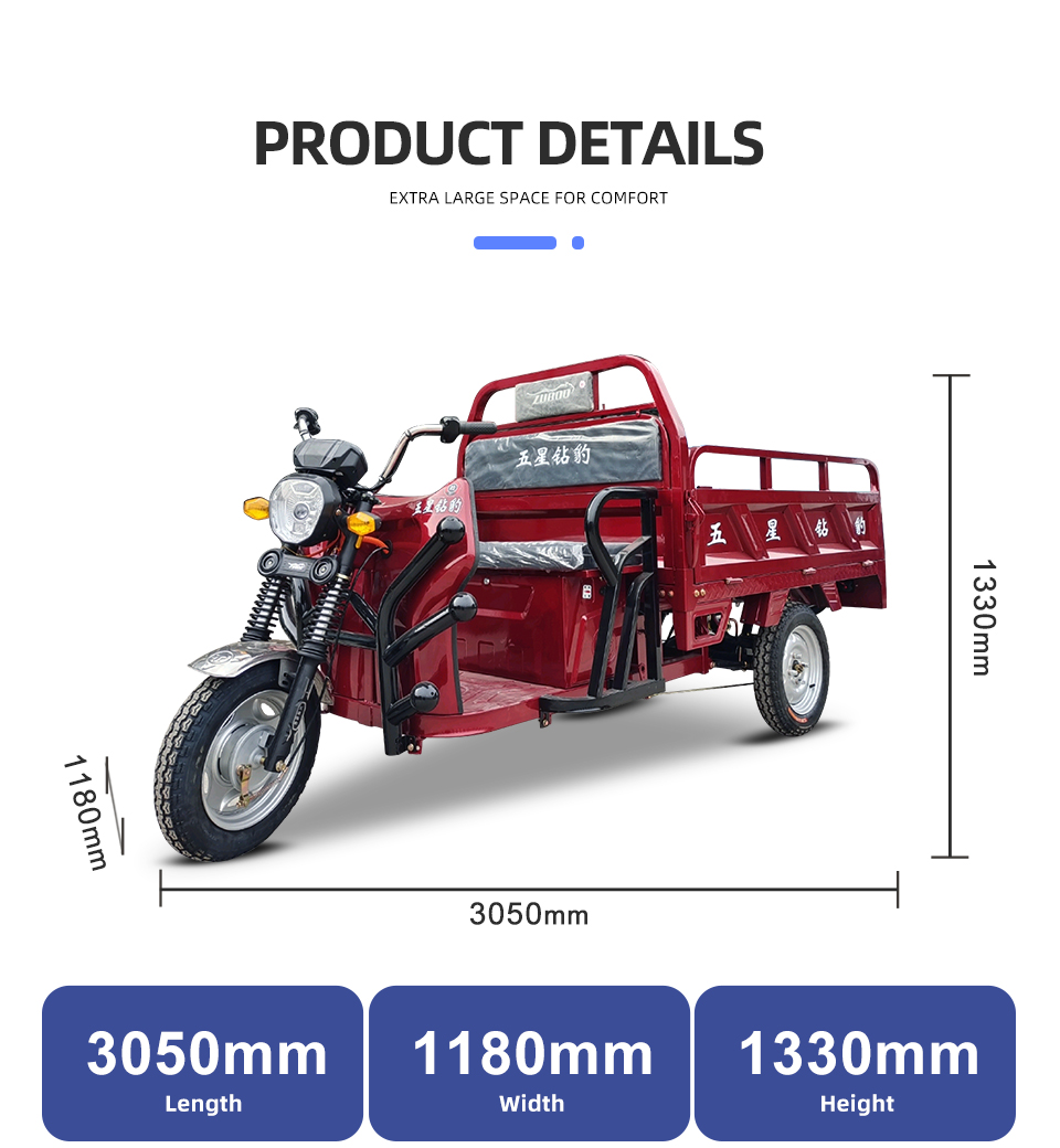 HB1611 1000W 60V 72V 58 អង្សាសេ 38 គីឡូម៉ែត្រ / ហួរ / ហួរត្រីចក្រយានយន្តធុនធ្ងន់